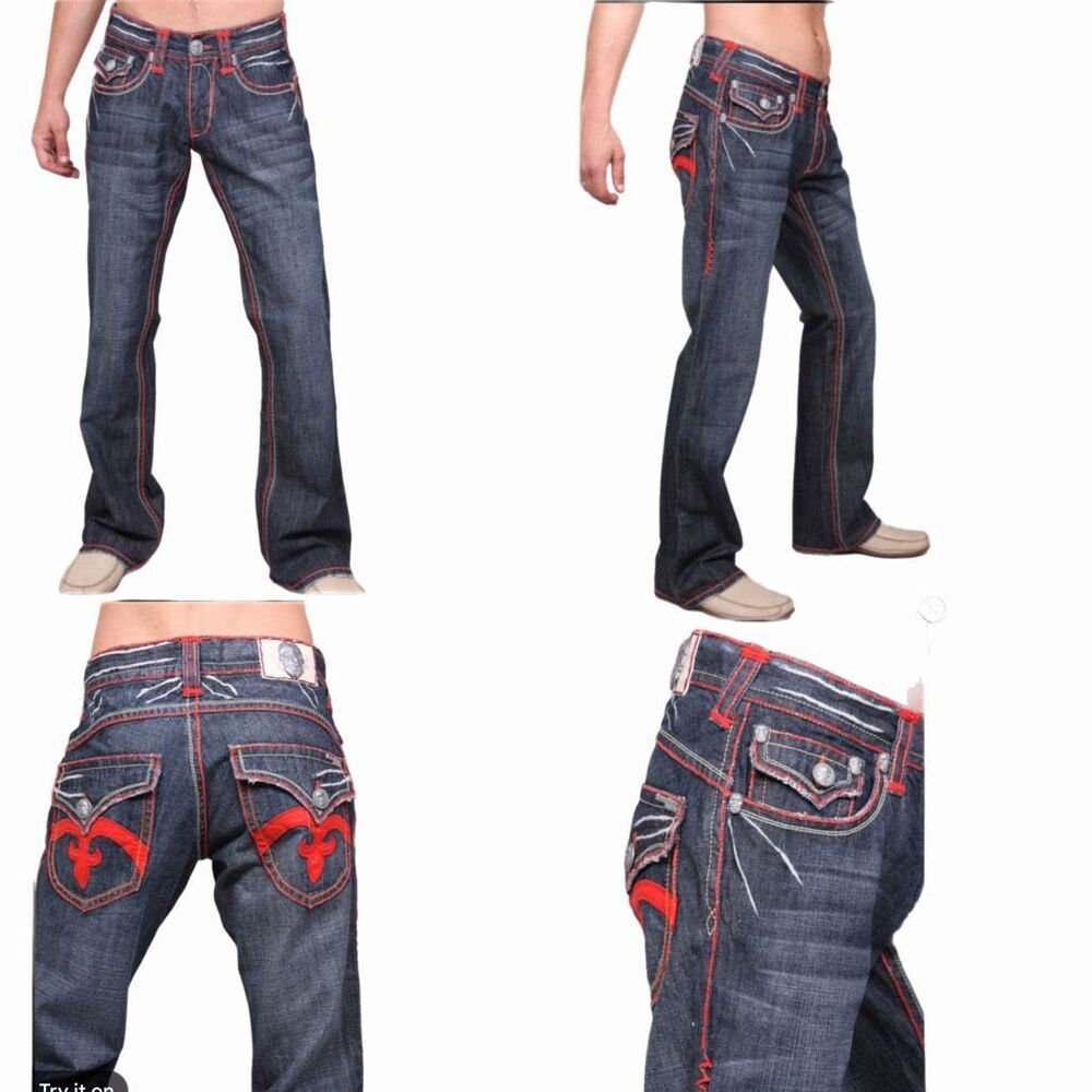 Laguna Beach - Men's Crystal Cove Red Stitch Denim Jeans